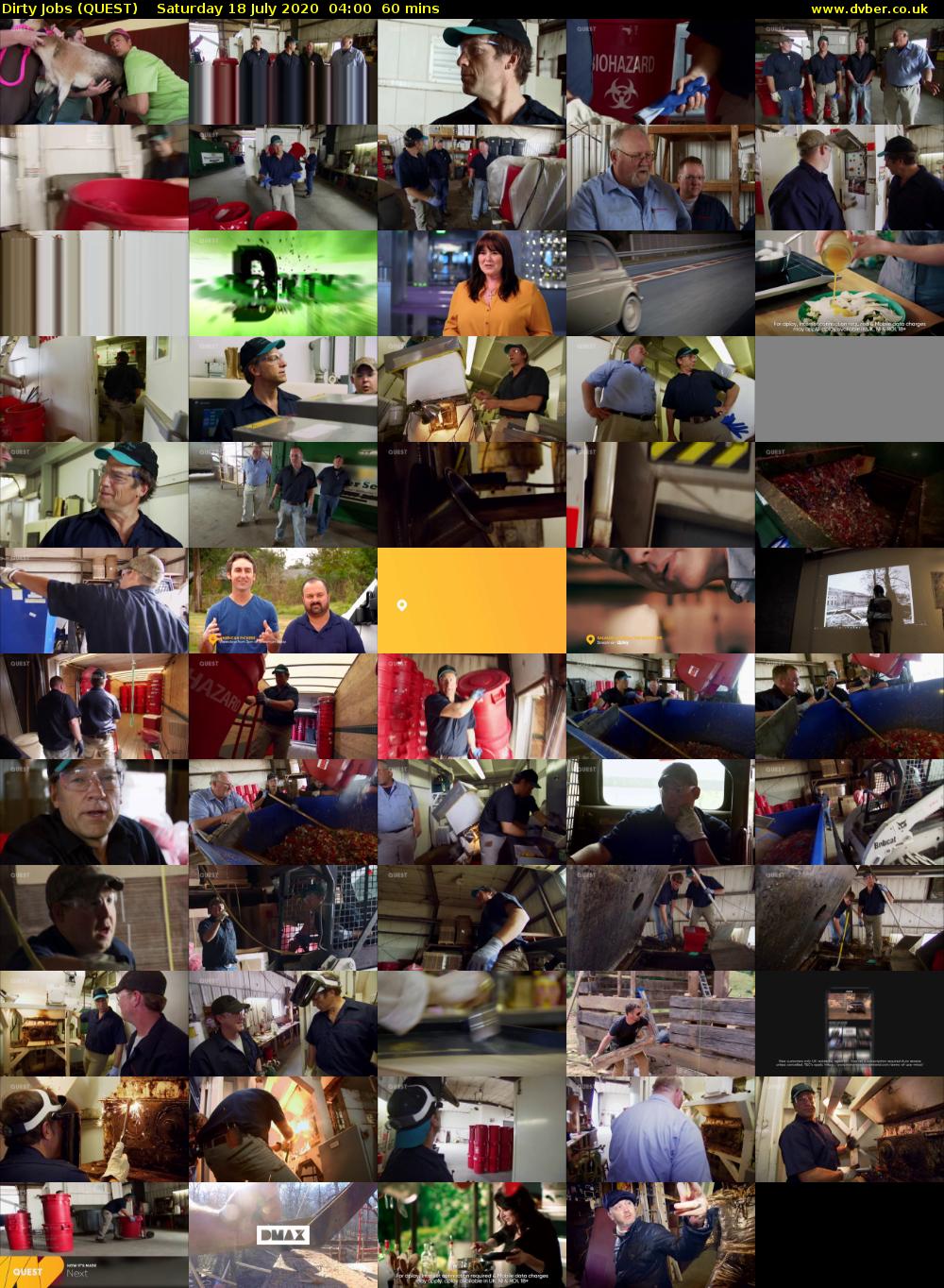 Dirty Jobs (QUEST) Saturday 18 July 2020 04:00 - 05:00