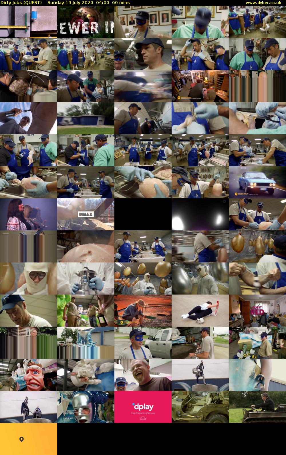 Dirty Jobs (QUEST) Sunday 19 July 2020 04:00 - 05:00