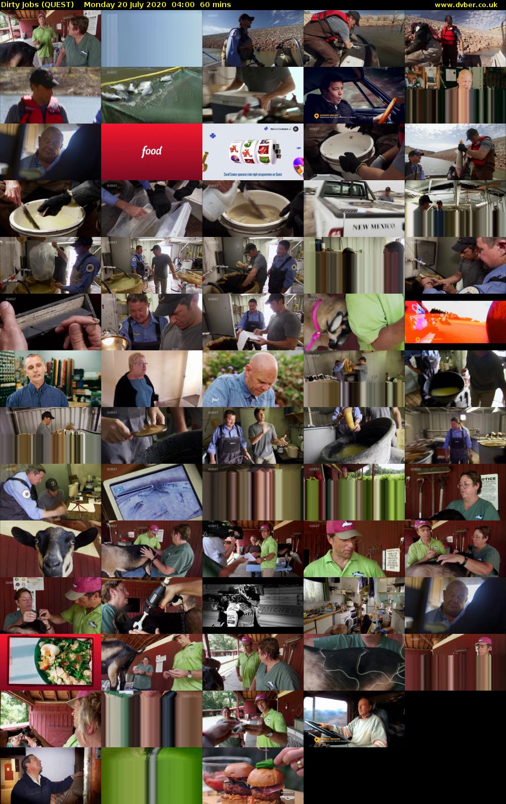 Dirty Jobs (QUEST) Monday 20 July 2020 04:00 - 05:00