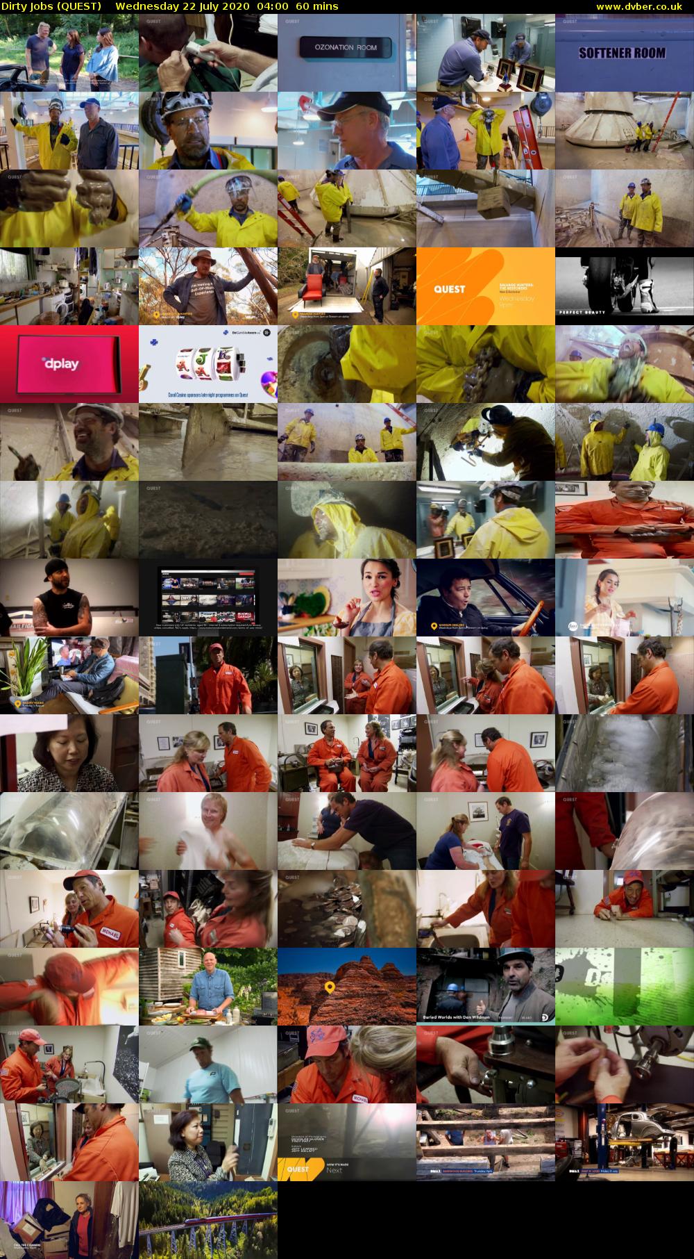 Dirty Jobs (QUEST) Wednesday 22 July 2020 04:00 - 05:00