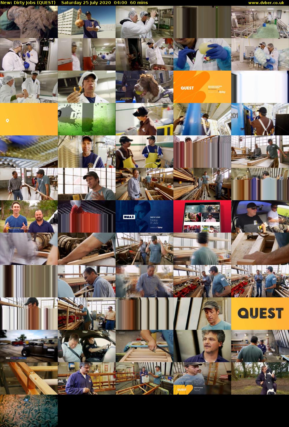 Dirty Jobs (QUEST) Saturday 25 July 2020 04:00 - 05:00