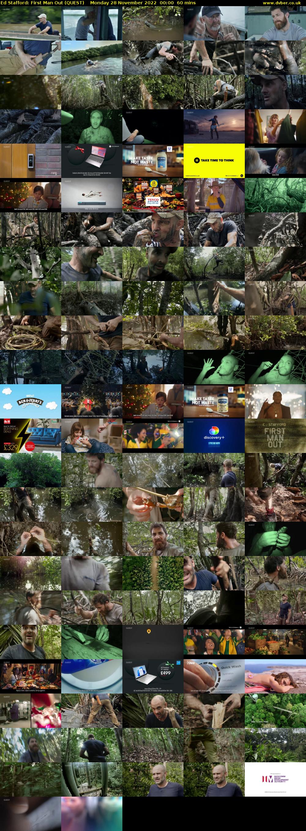 Ed Stafford: First Man Out (QUEST) Monday 28 November 2022 00:00 - 01:00