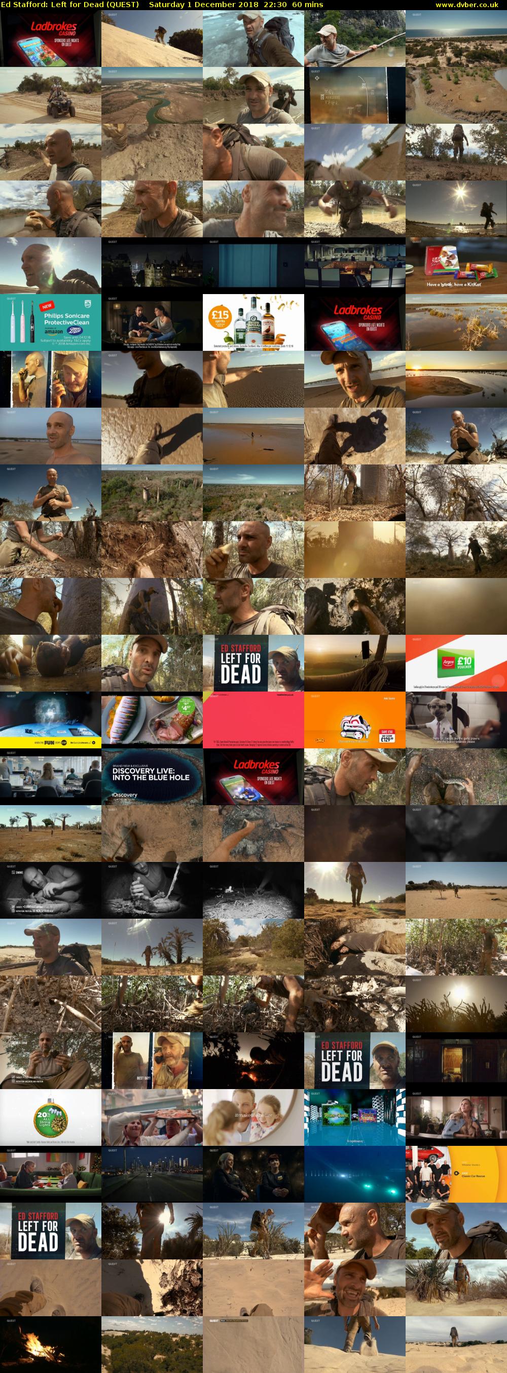 Ed Stafford: Left for Dead (QUEST) Saturday 1 December 2018 22:30 - 23:30