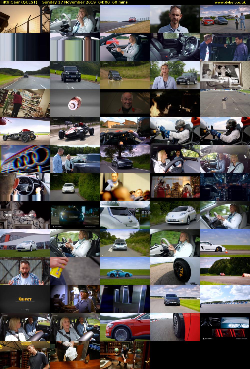 Fifth Gear (QUEST) Sunday 17 November 2019 04:00 - 05:00