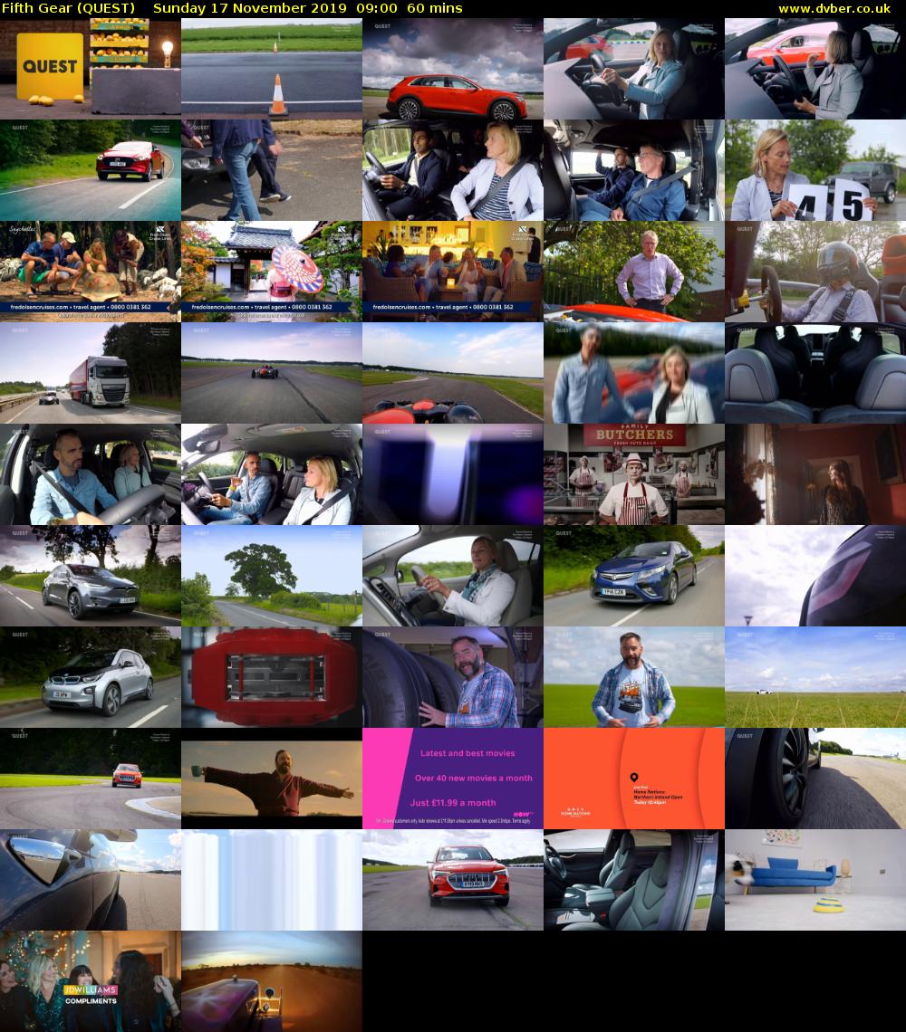 Fifth Gear (QUEST) Sunday 17 November 2019 09:00 - 10:00