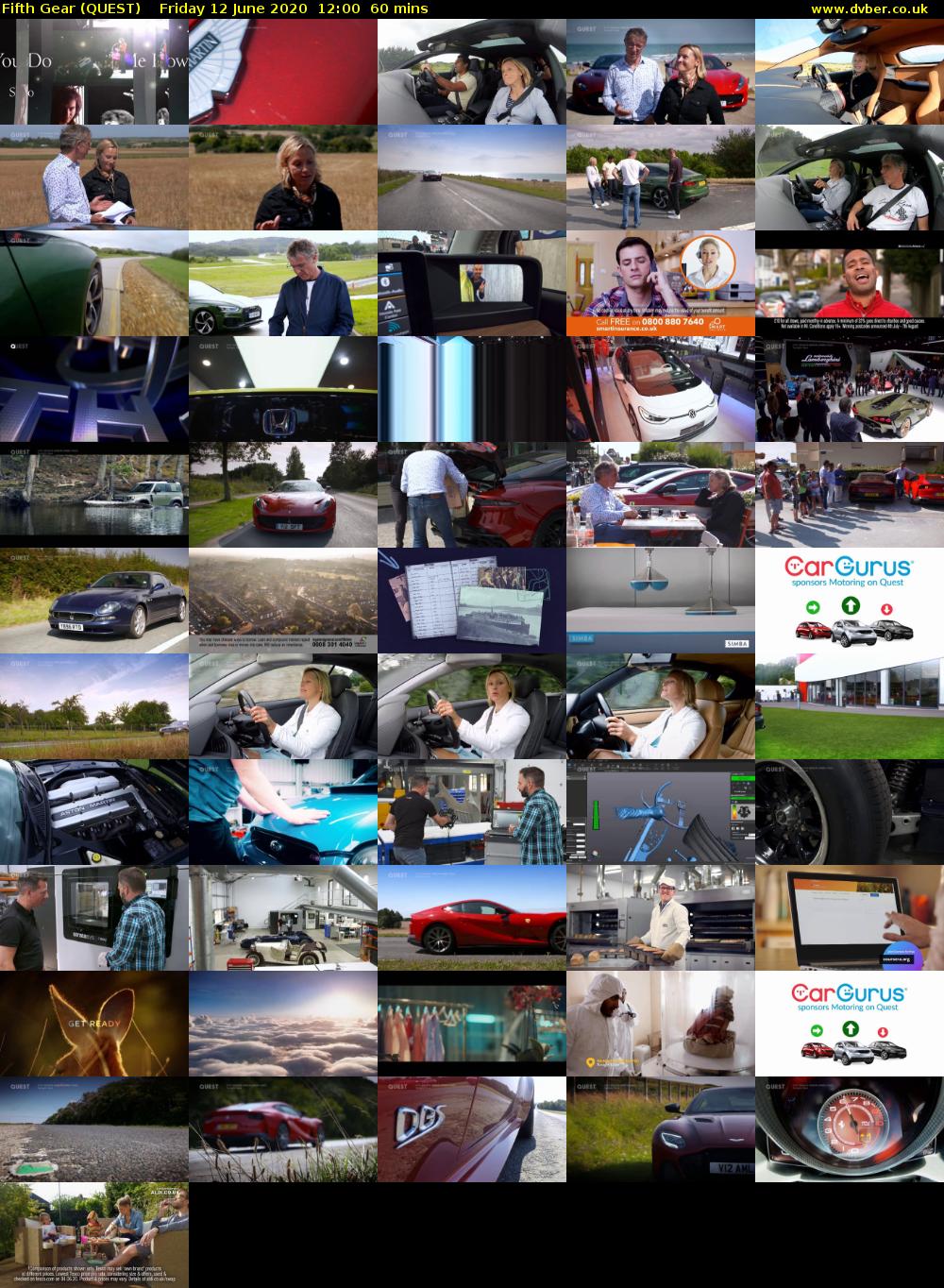Fifth Gear (QUEST) Friday 12 June 2020 12:00 - 13:00