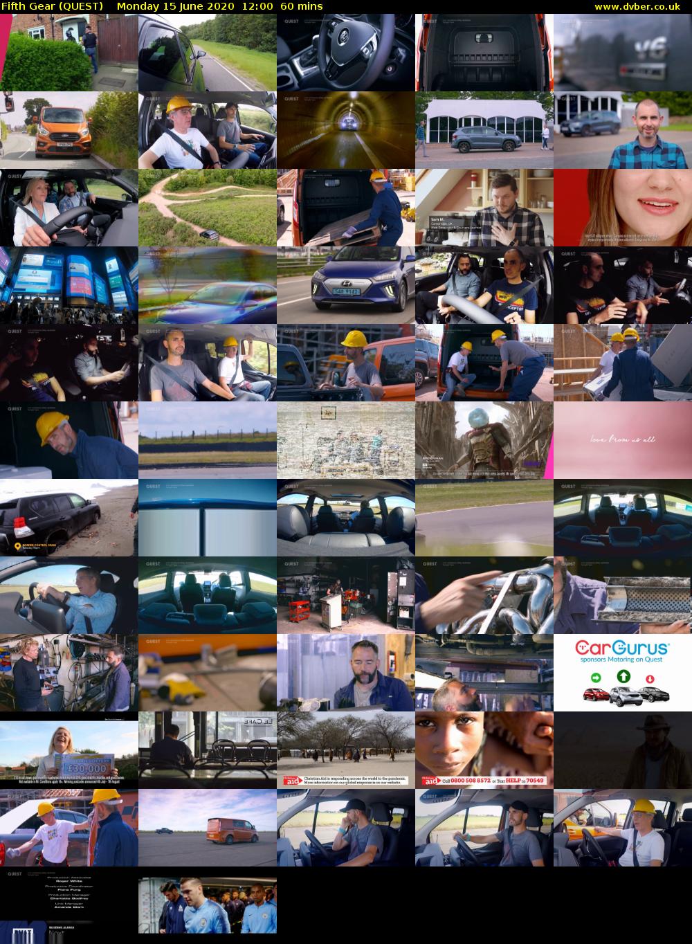 Fifth Gear (QUEST) Monday 15 June 2020 12:00 - 13:00