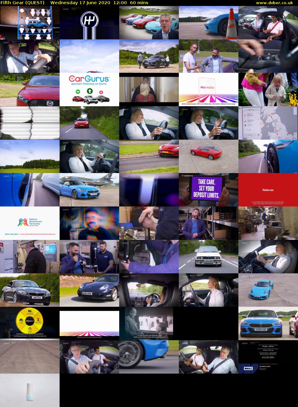 Fifth Gear (QUEST) Wednesday 17 June 2020 12:00 - 13:00