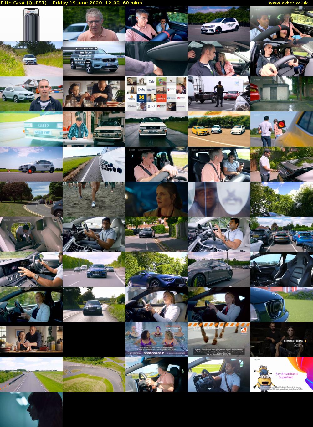 Fifth Gear (QUEST) Friday 19 June 2020 12:00 - 13:00