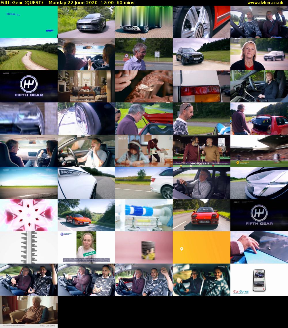 Fifth Gear (QUEST) Monday 22 June 2020 12:00 - 13:00