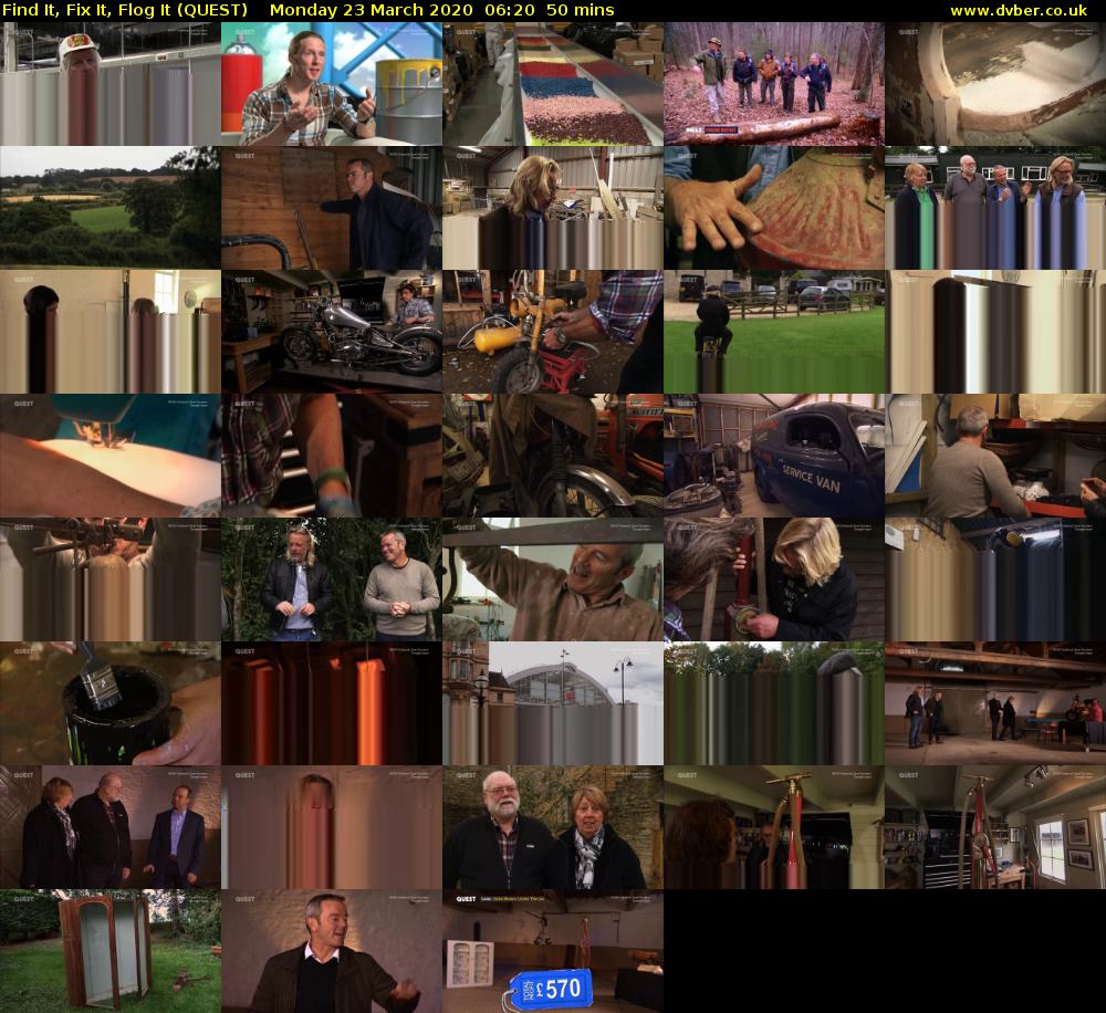 Find It, Fix It, Flog It (QUEST) Monday 23 March 2020 06:20 - 07:10
