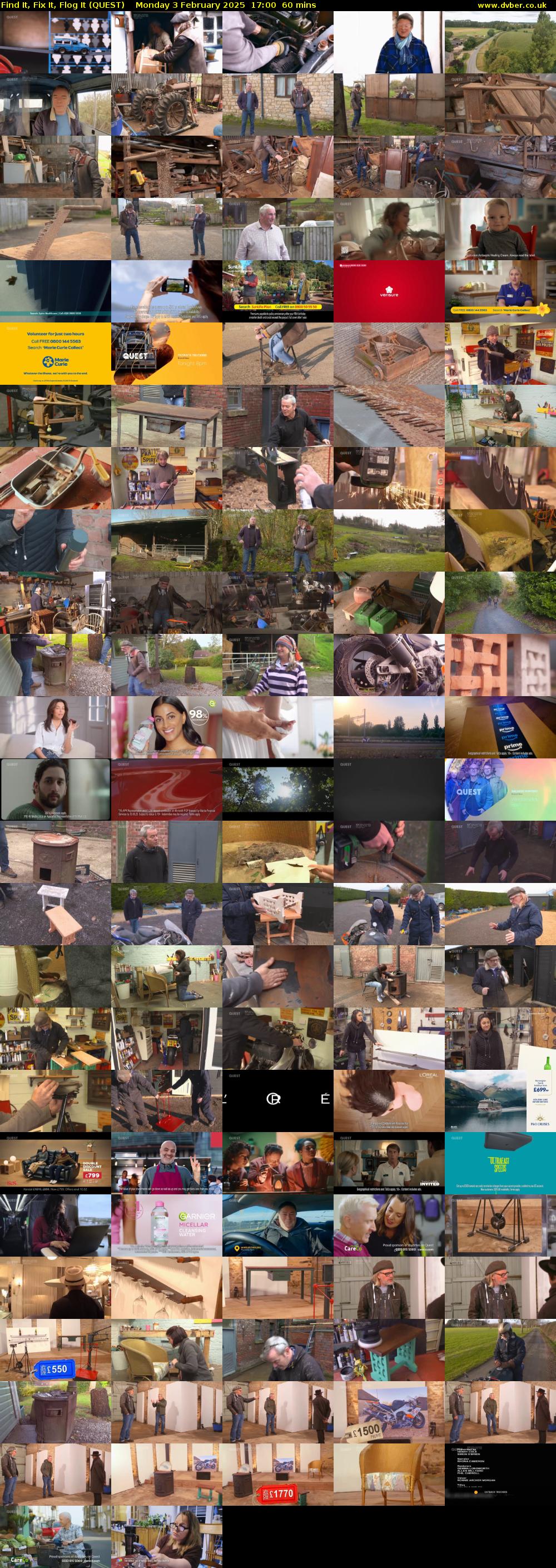 Find It, Fix It, Flog It (QUEST) Monday 3 February 2025 17:00 - 18:00