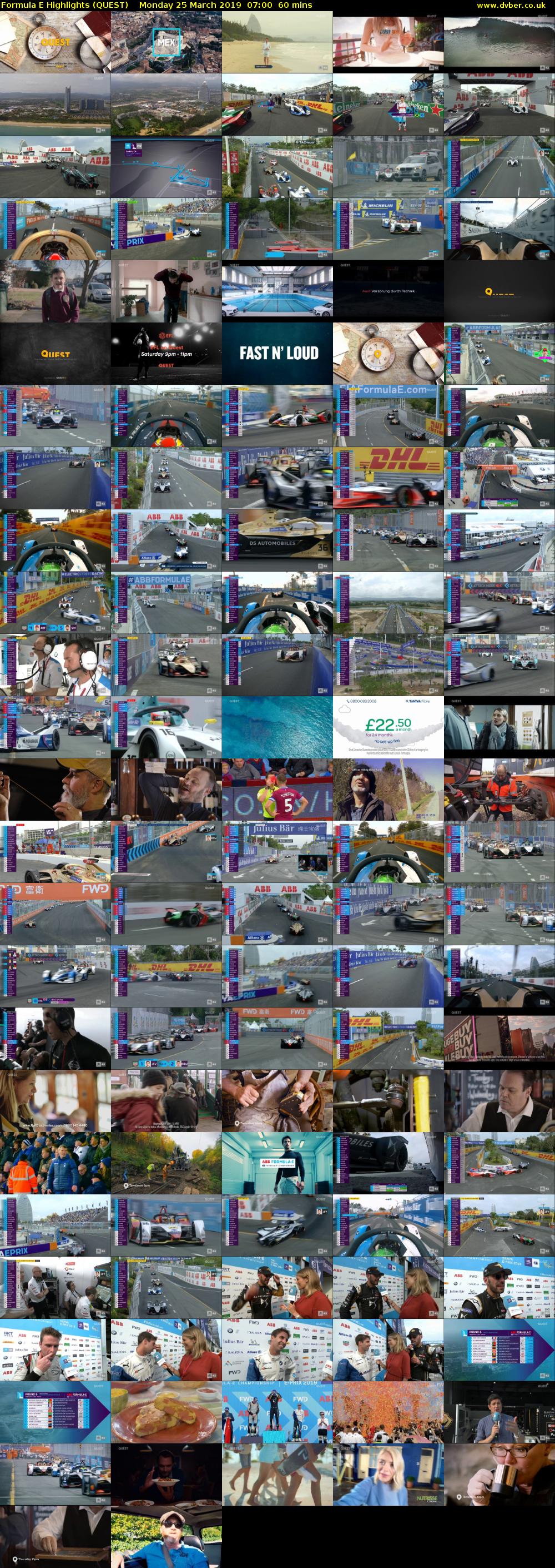 Formula E Highlights (QUEST) Monday 25 March 2019 07:00 - 08:00