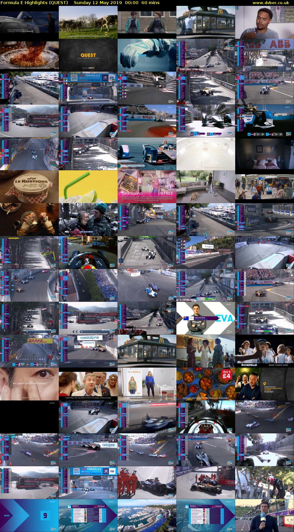 Formula E Highlights (QUEST) Sunday 12 May 2019 00:00 - 01:00