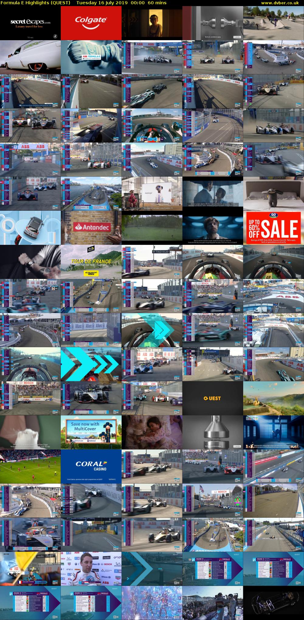Formula E Highlights (QUEST) Tuesday 16 July 2019 00:00 - 01:00