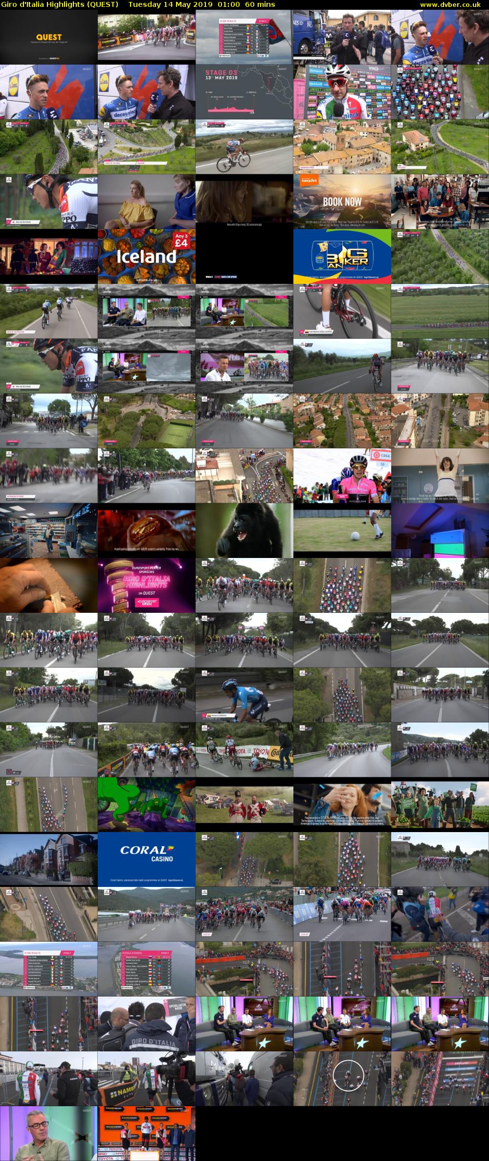 Giro D'Italia Highlights (QUEST) Tuesday 14 May 2019 01:00 - 02:00