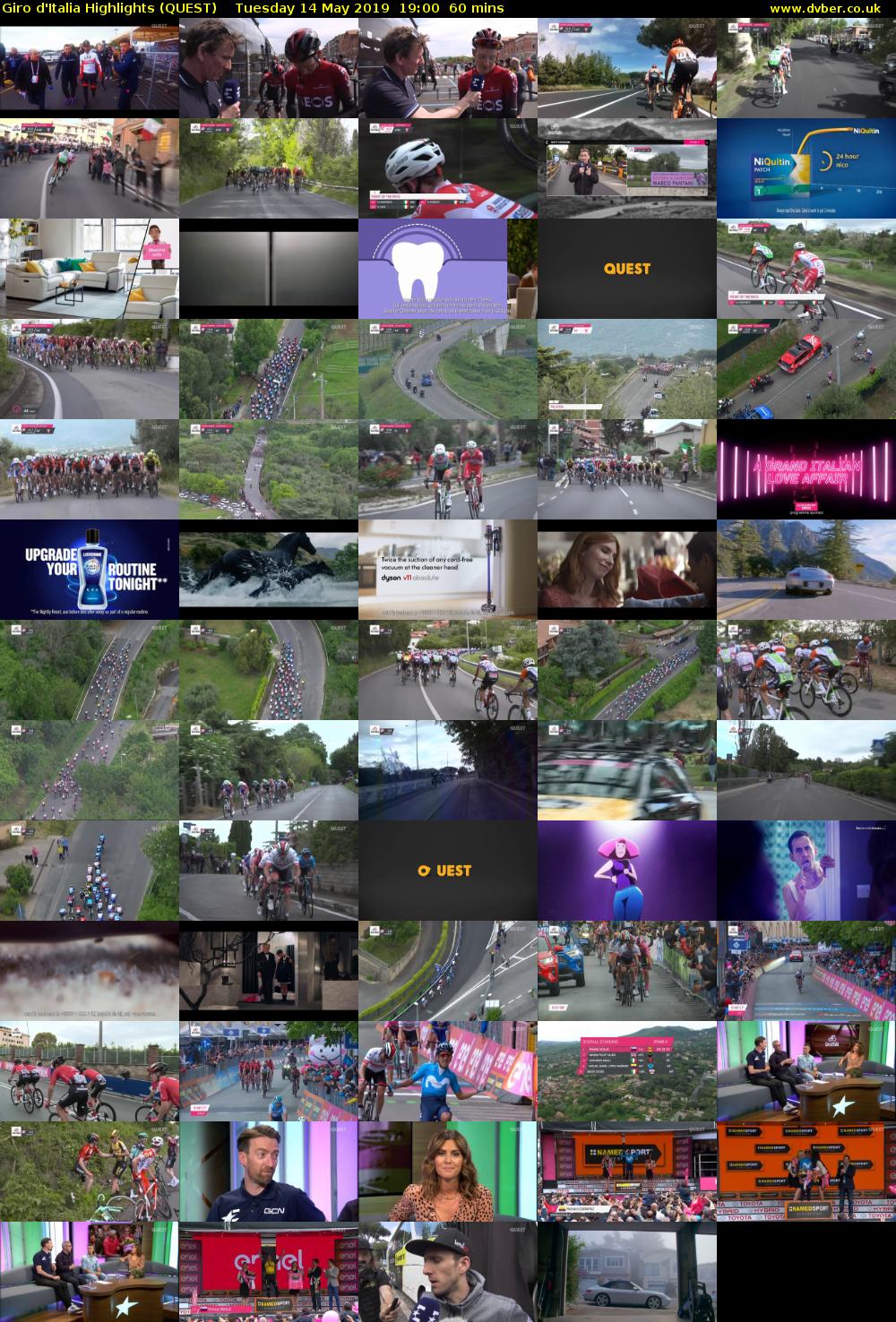 Giro D'Italia Highlights (QUEST) Tuesday 14 May 2019 19:00 - 20:00