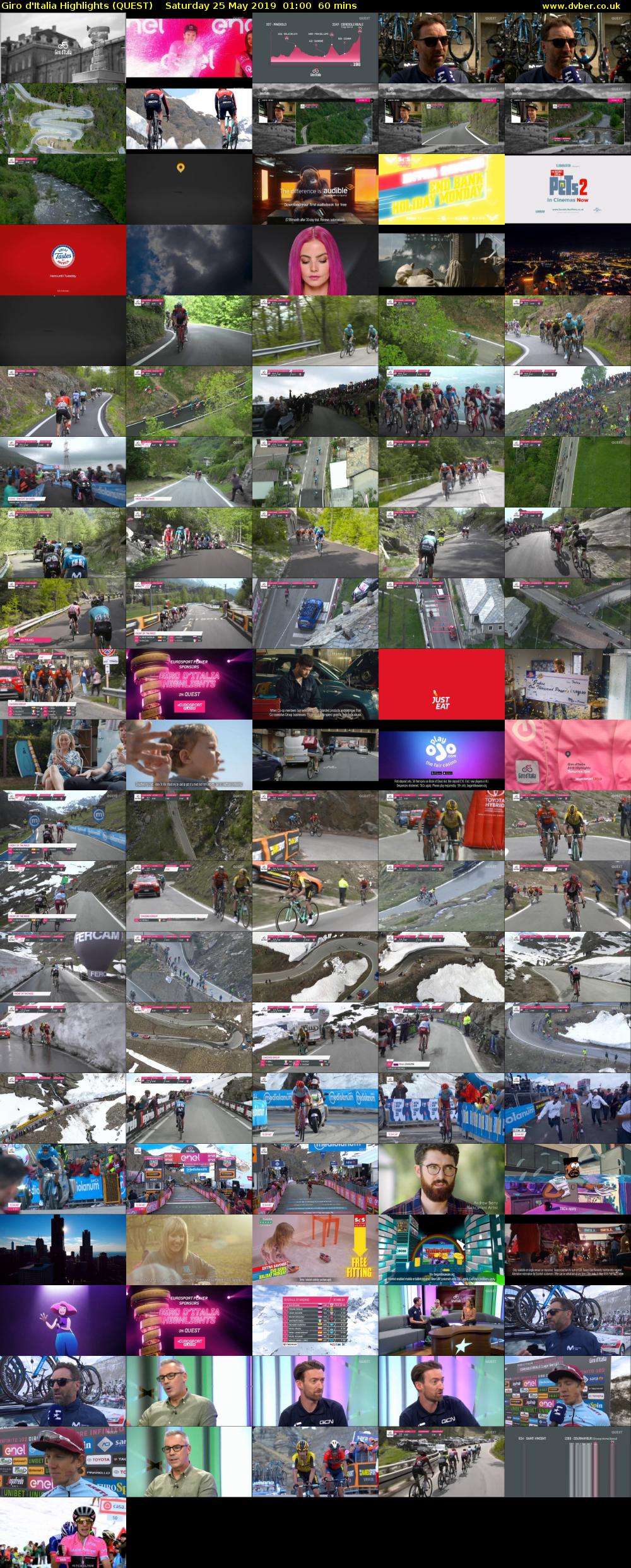 Giro D'Italia Highlights (QUEST) Saturday 25 May 2019 01:00 - 02:00