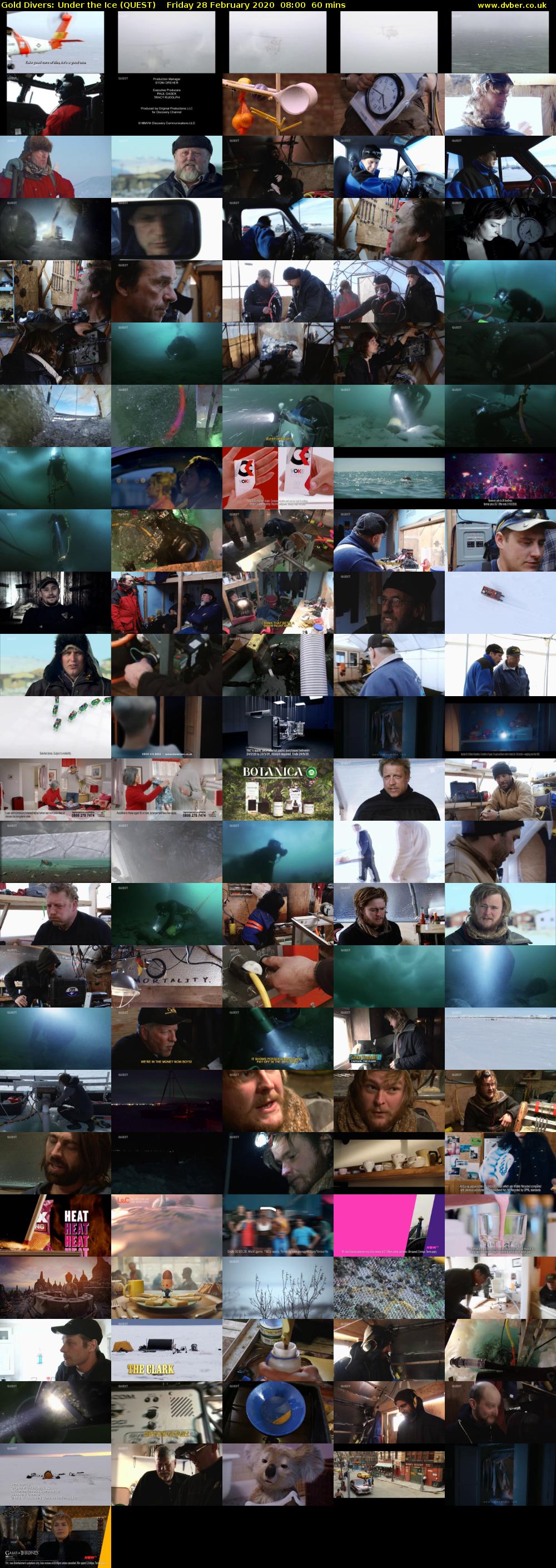 Gold Divers: Under the Ice (QUEST) Friday 28 February 2020 08:00 - 09:00