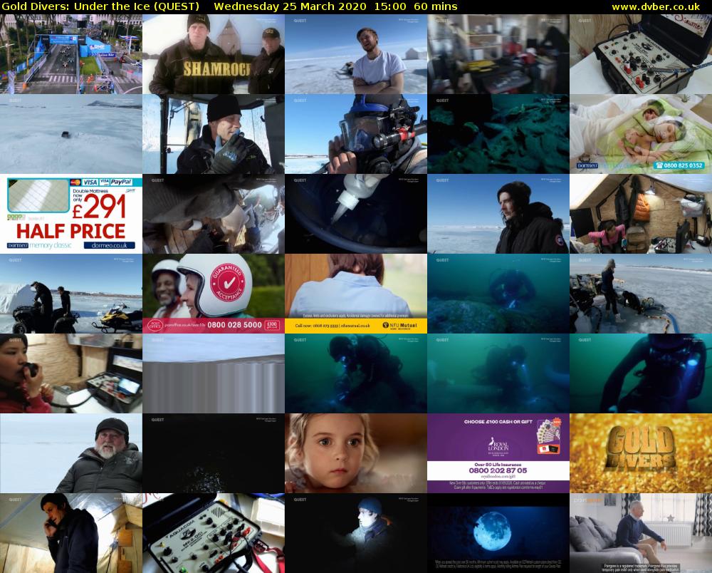 Gold Divers: Under the Ice (QUEST) Wednesday 25 March 2020 15:00 - 16:00