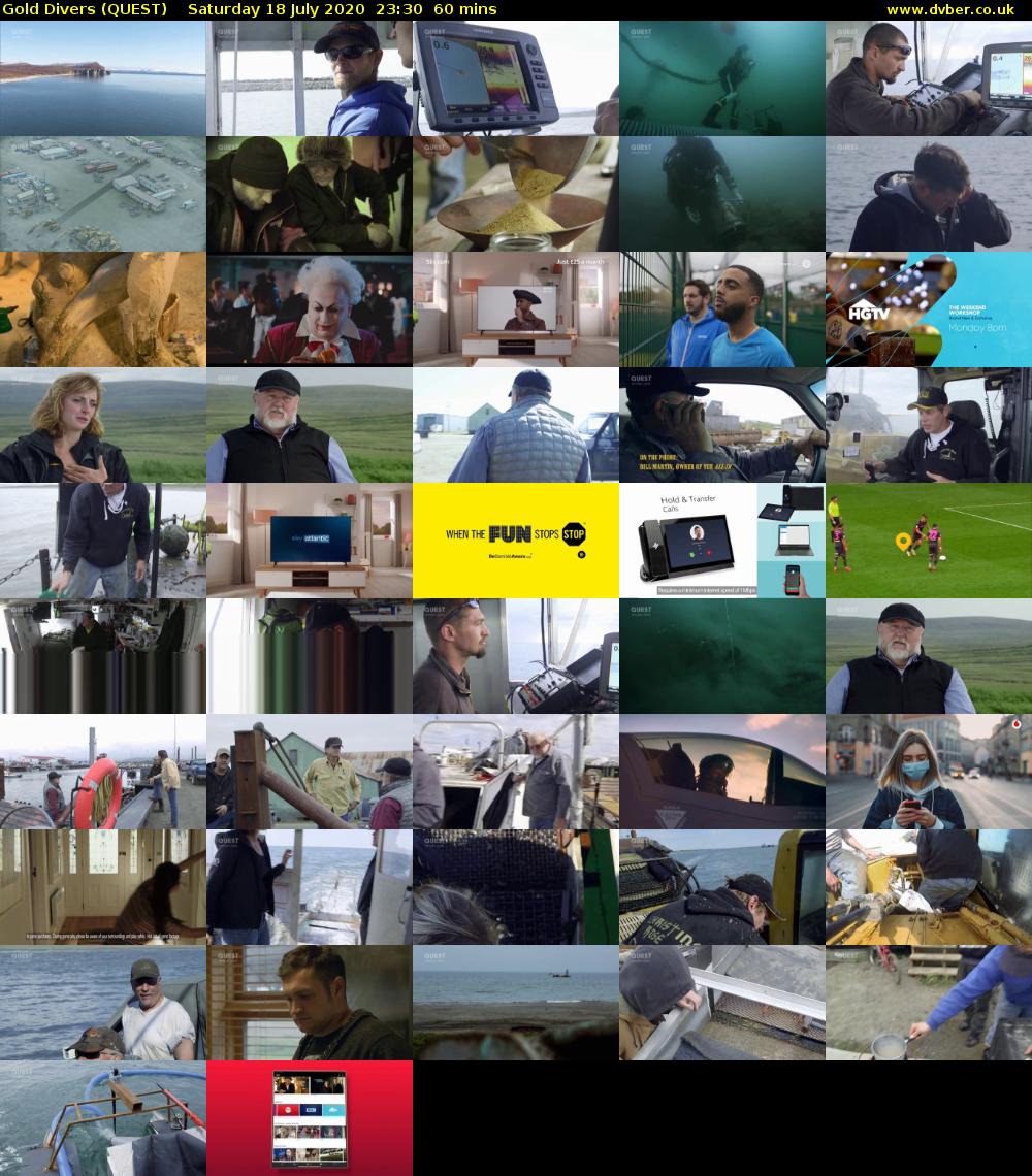 Gold Divers (QUEST) Saturday 18 July 2020 23:30 - 00:30