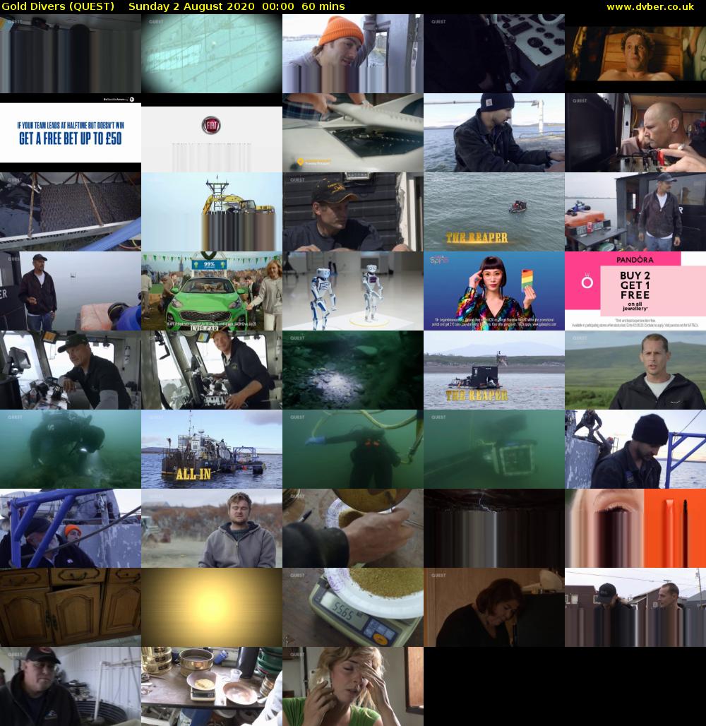 Gold Divers (QUEST) Sunday 2 August 2020 00:00 - 01:00