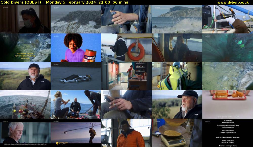 Gold Divers (QUEST) Monday 5 February 2024 22:00 - 23:00