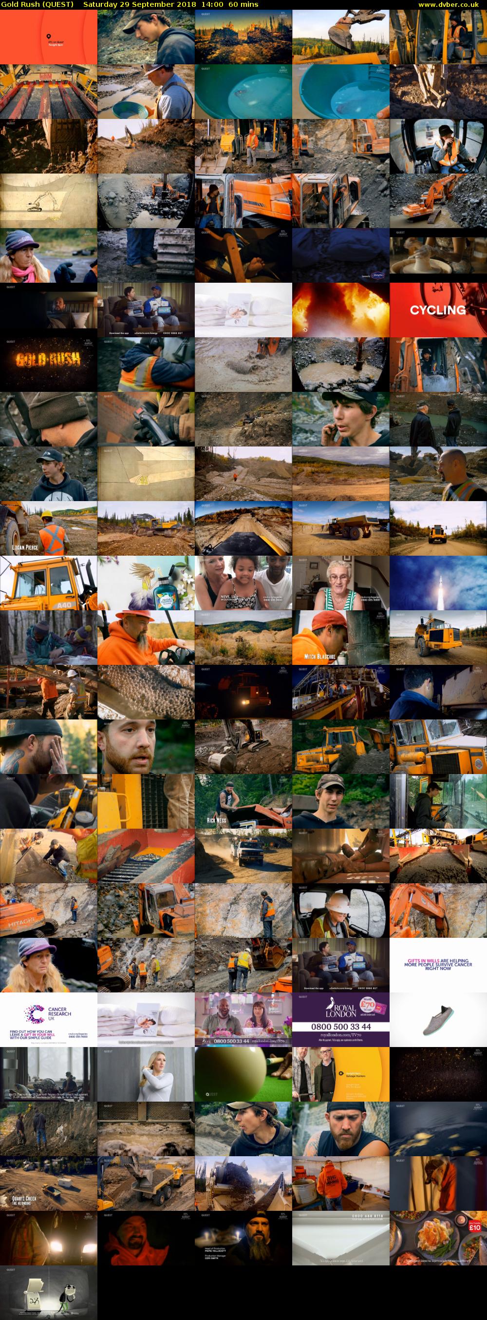 Gold Rush (QUEST) Saturday 29 September 2018 14:00 - 15:00