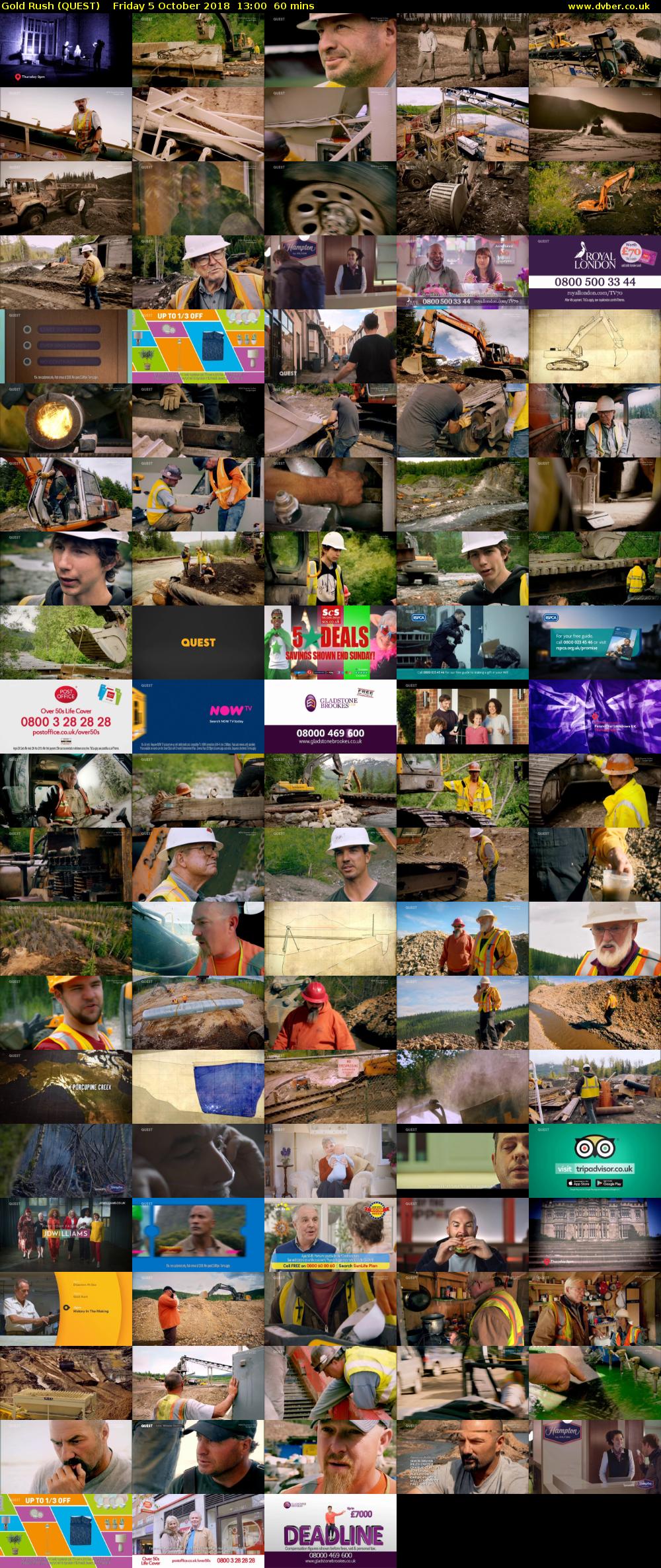 Gold Rush (QUEST) Friday 5 October 2018 13:00 - 14:00