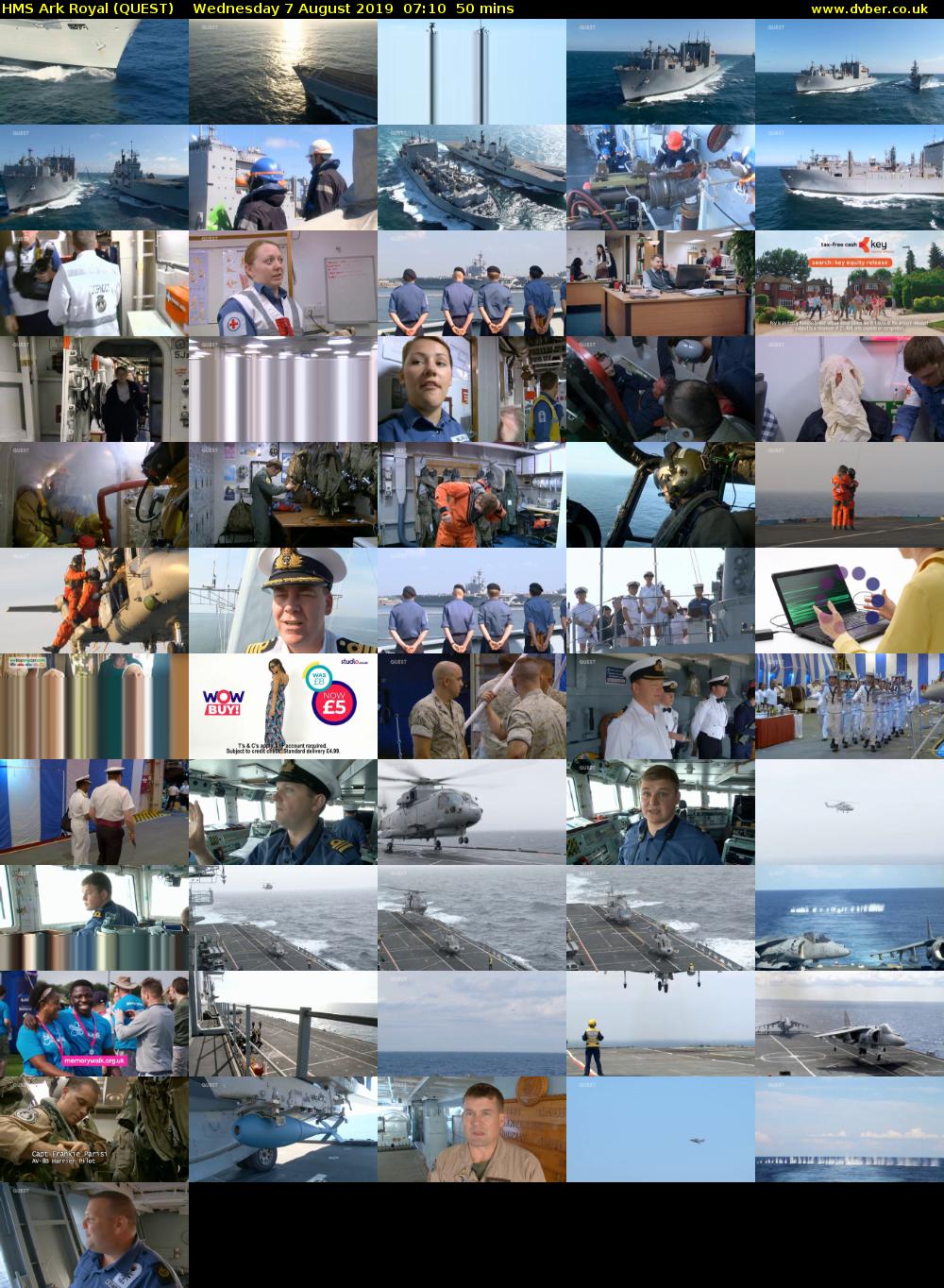HMS Ark Royal (QUEST) Wednesday 7 August 2019 07:10 - 08:00