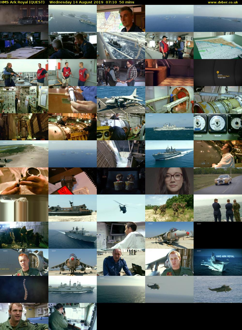 HMS Ark Royal (QUEST) Wednesday 14 August 2019 07:10 - 08:00