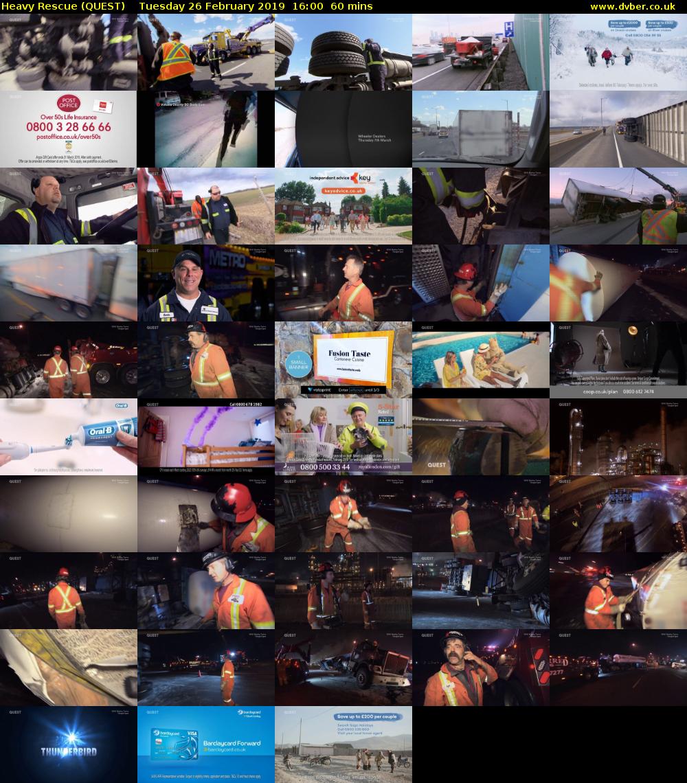 Heavy Rescue (QUEST) Tuesday 26 February 2019 16:00 - 17:00