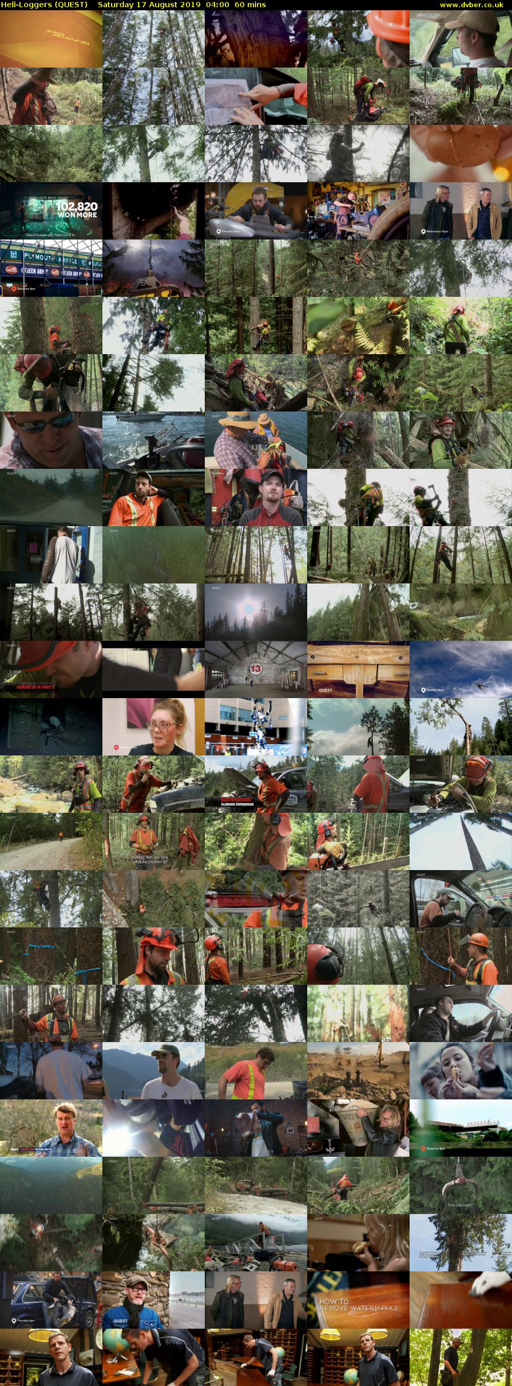 Heli-Loggers (QUEST) Saturday 17 August 2019 04:00 - 05:00