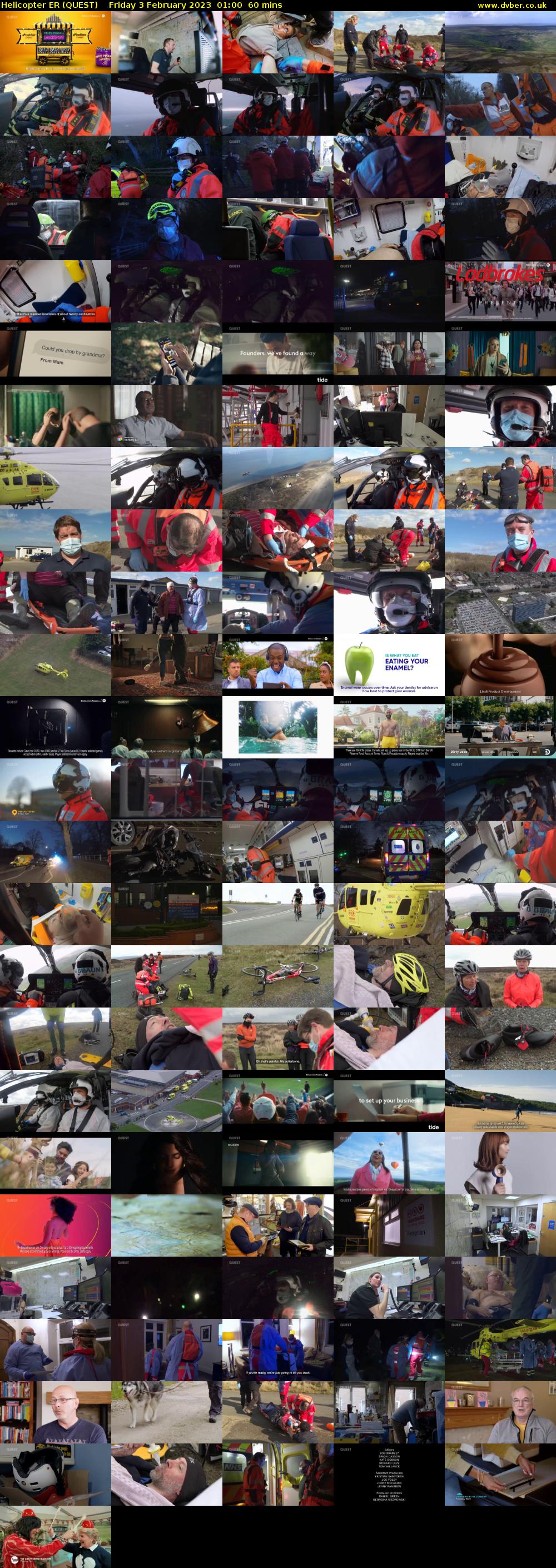 Helicopter ER (QUEST) Friday 3 February 2023 01:00 - 02:00