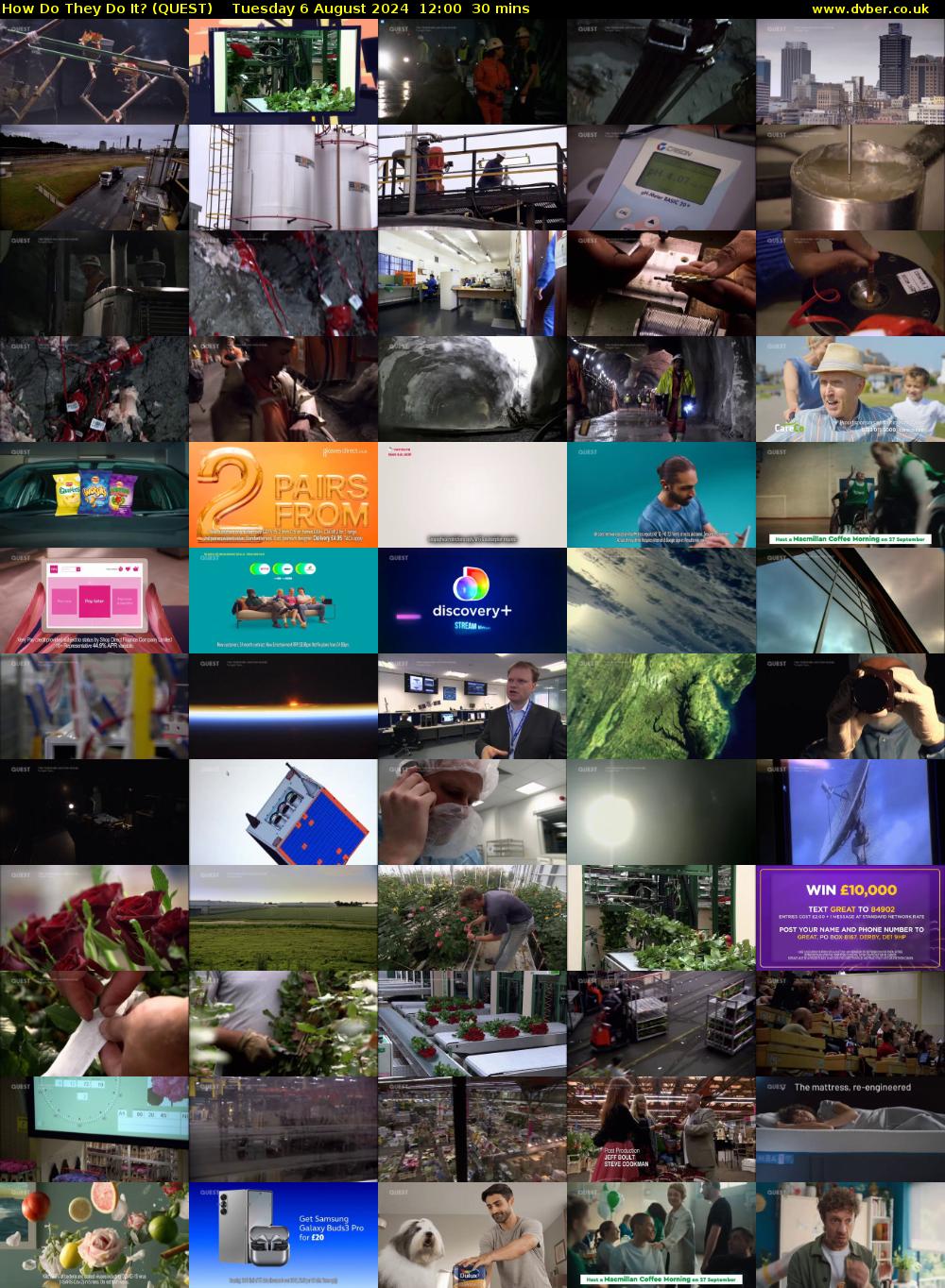 How Do They Do It? (QUEST) Tuesday 6 August 2024 12:00 - 12:30