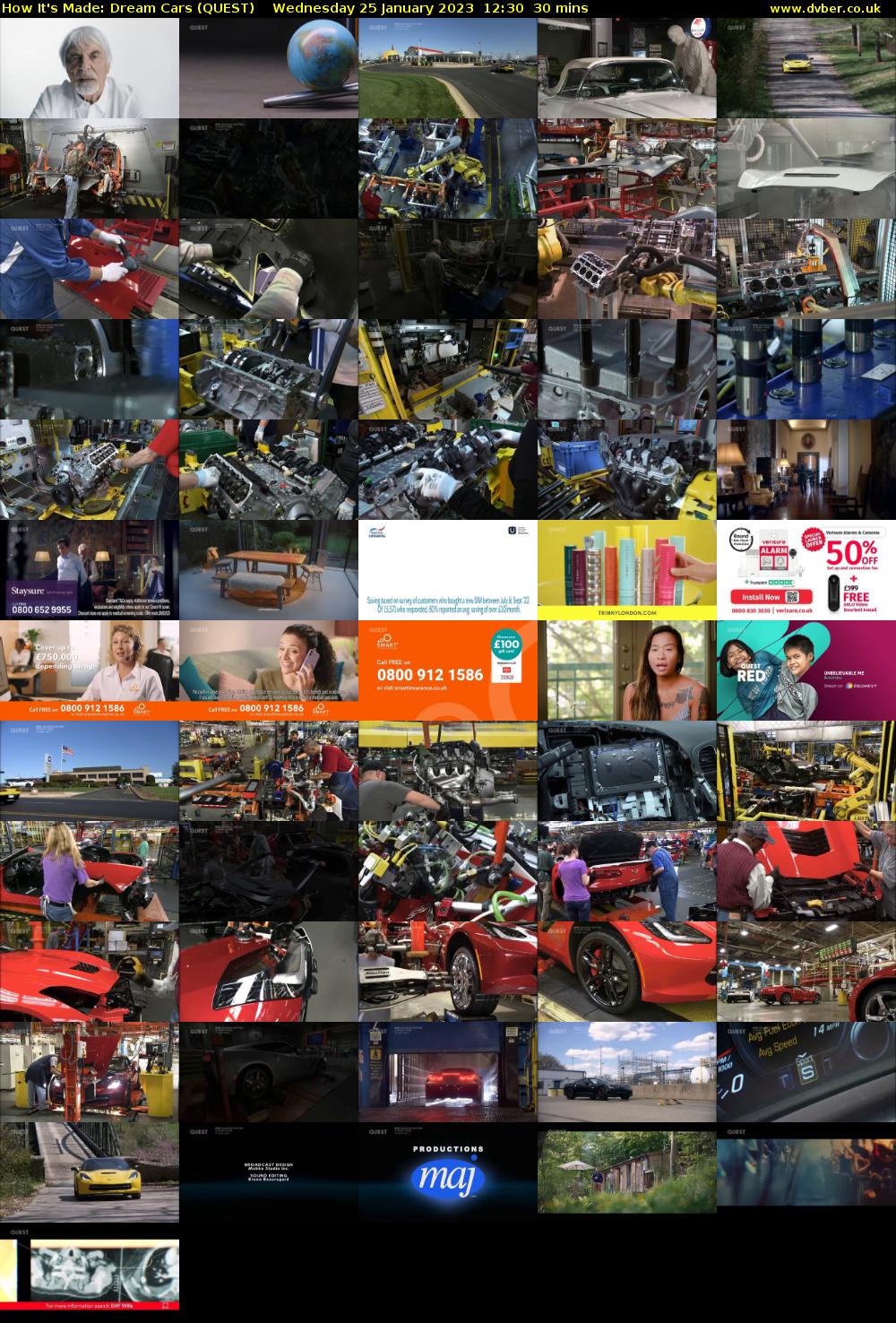 How It's Made: Dream Cars (QUEST) Wednesday 25 January 2023 12:30 - 13:00
