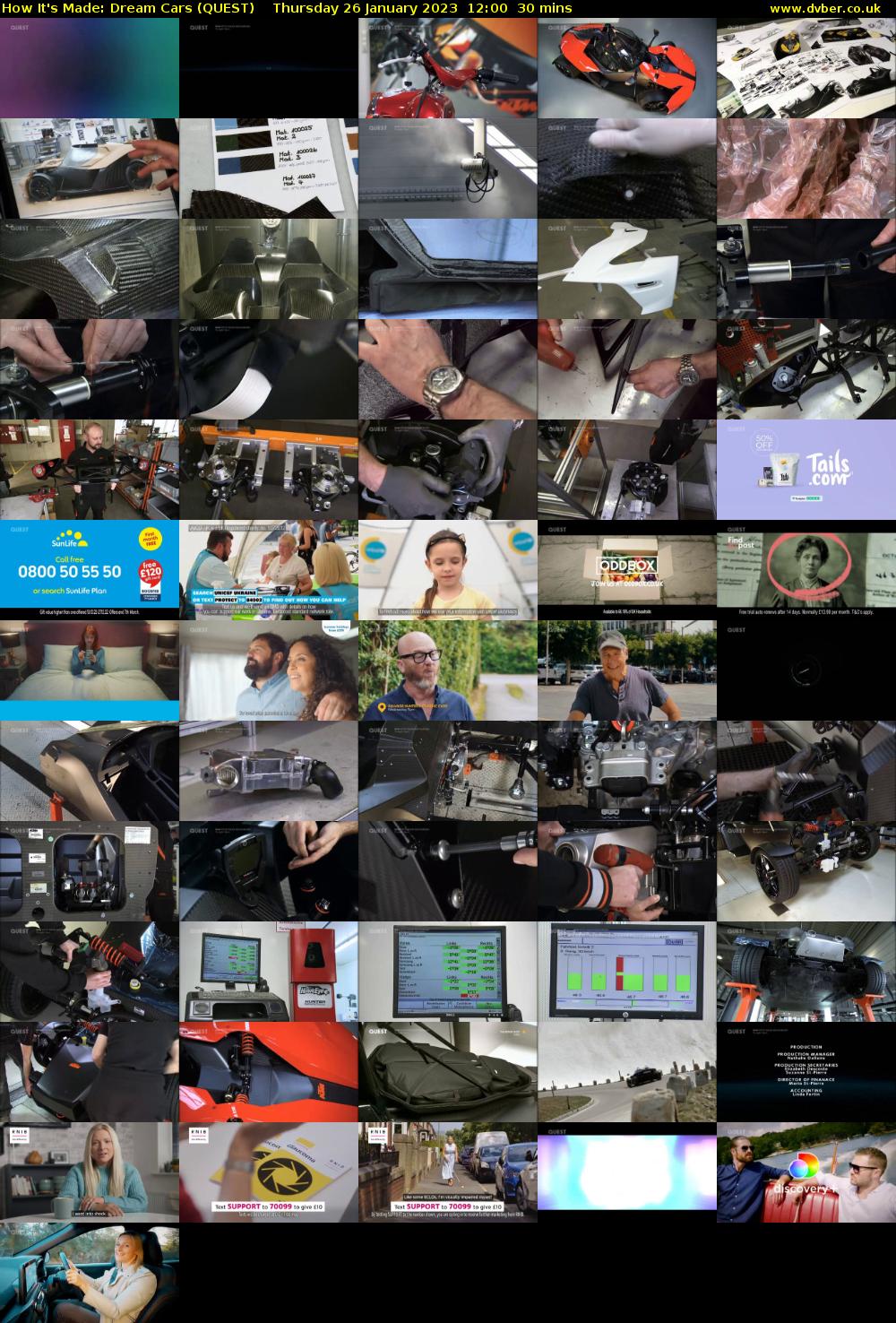 How It's Made: Dream Cars (QUEST) Thursday 26 January 2023 12:00 - 12:30