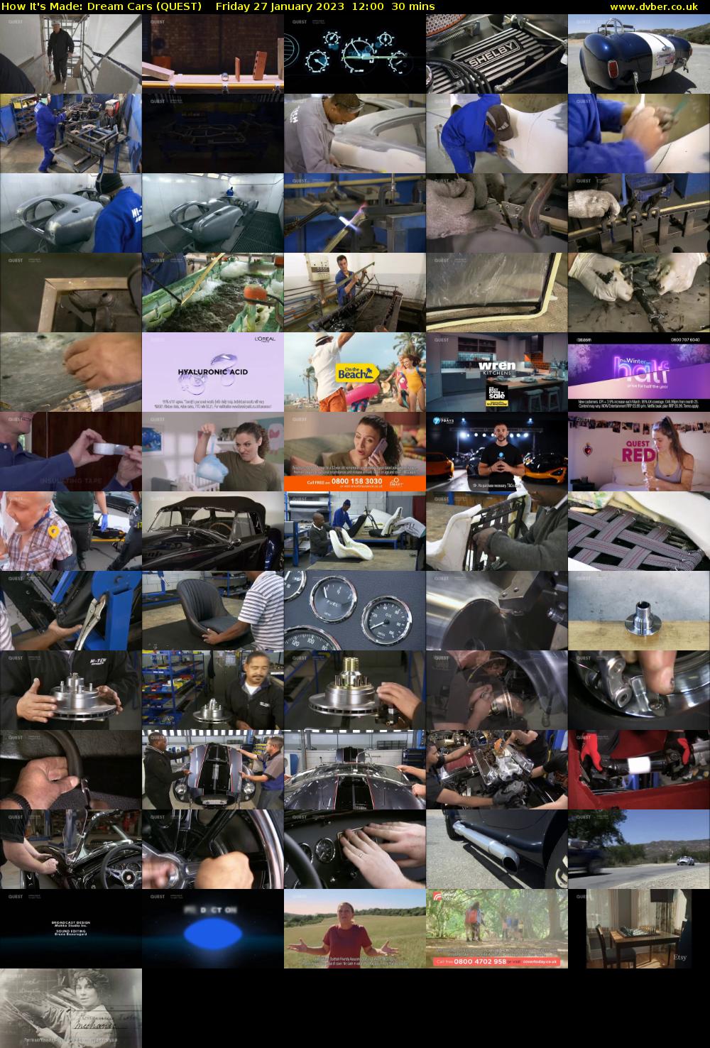 How It's Made: Dream Cars (QUEST) Friday 27 January 2023 12:00 - 12:30