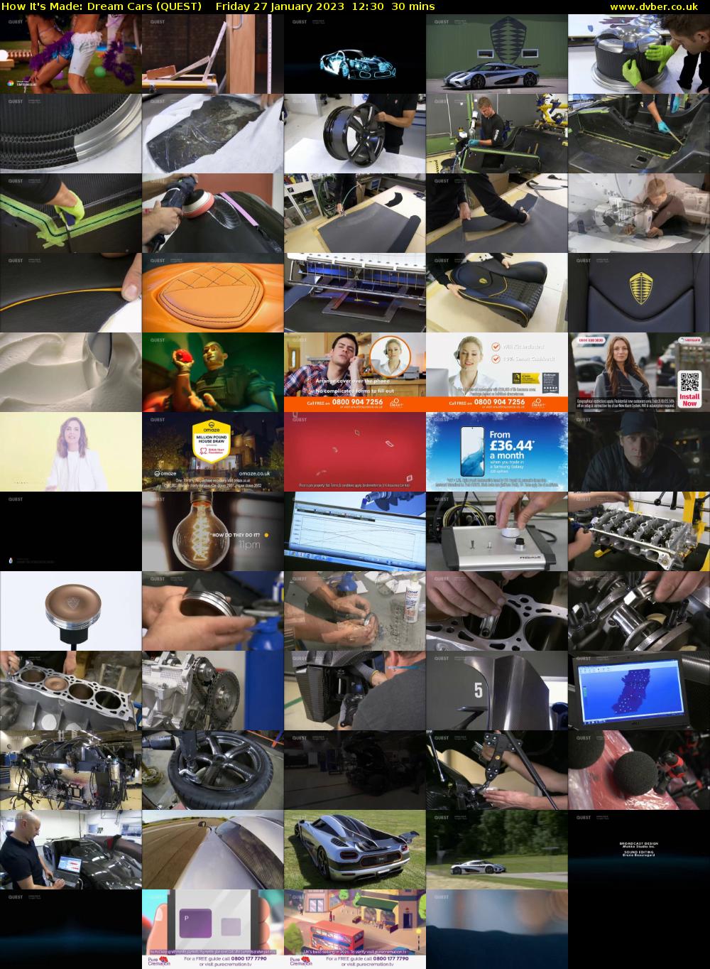 How It's Made: Dream Cars (QUEST) Friday 27 January 2023 12:30 - 13:00