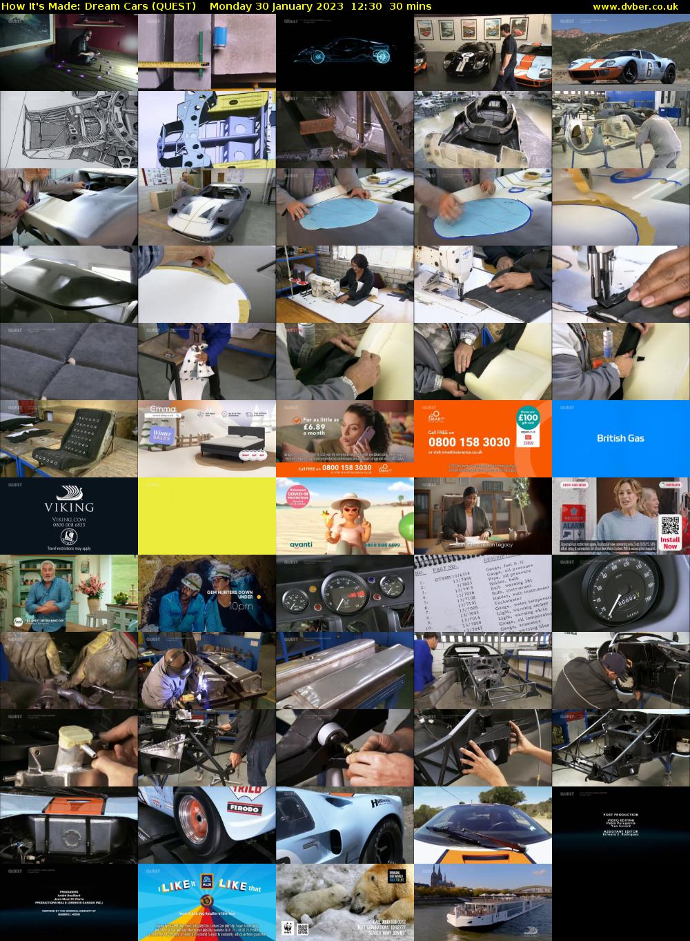 How It's Made: Dream Cars (QUEST) Monday 30 January 2023 12:30 - 13:00