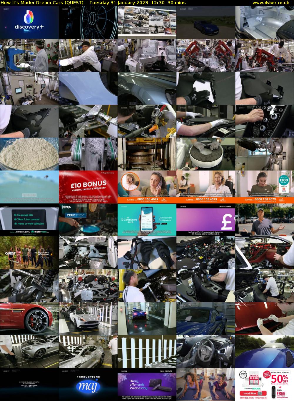 How It's Made: Dream Cars (QUEST) Tuesday 31 January 2023 12:30 - 13:00