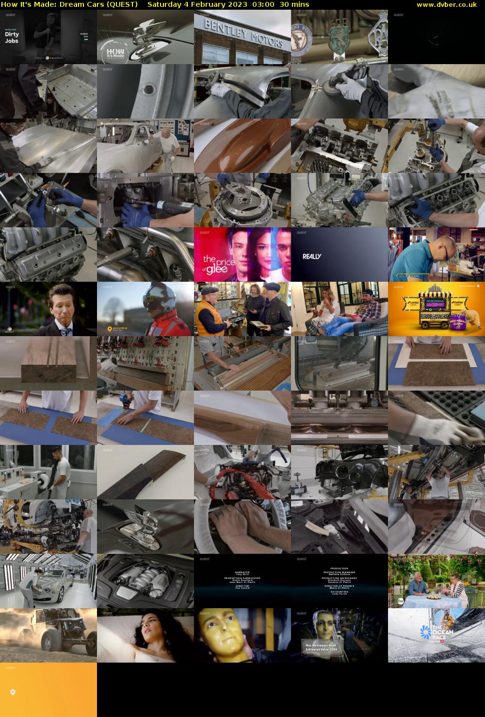 How It's Made: Dream Cars (QUEST) Saturday 4 February 2023 03:00 - 03:30