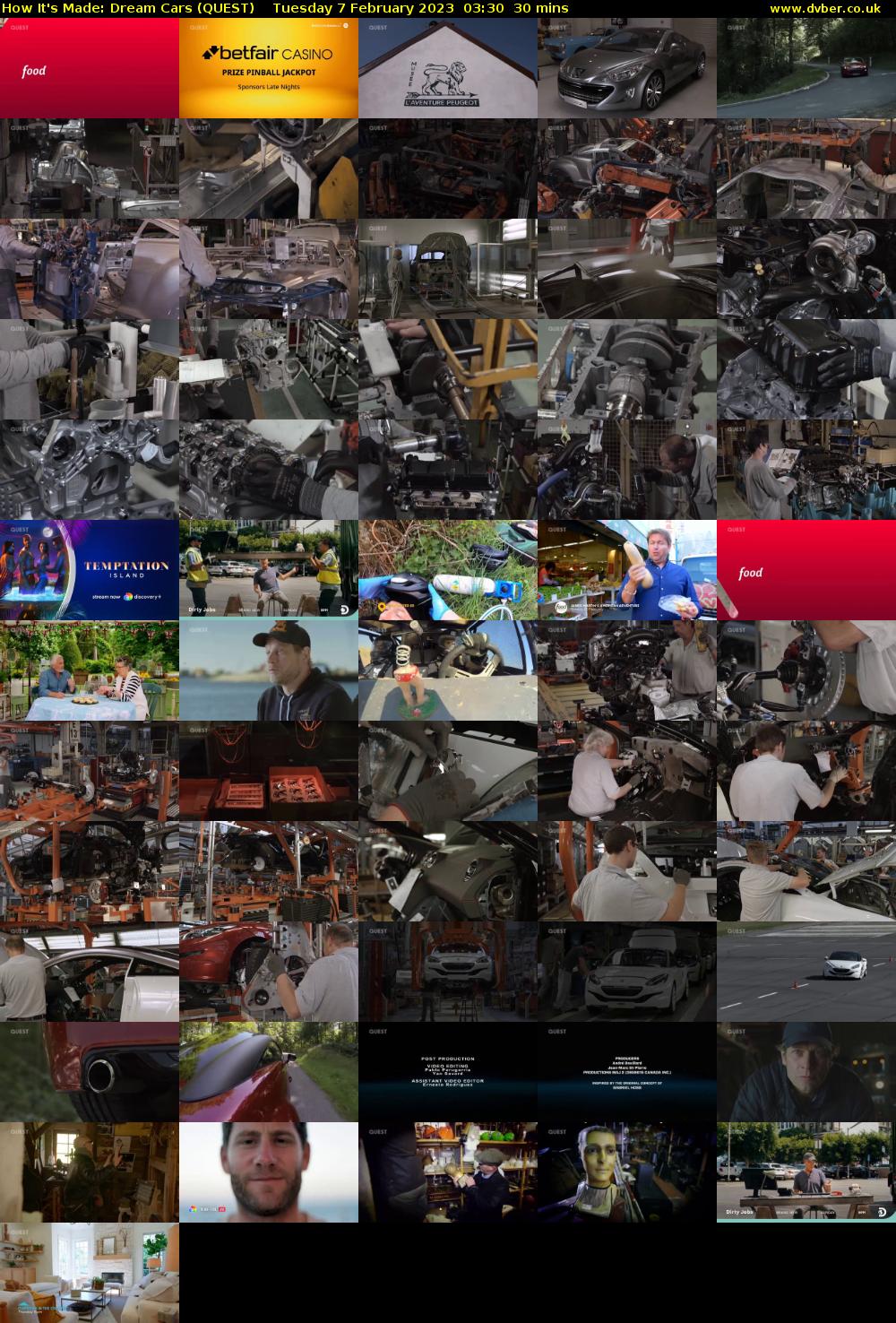 How It's Made: Dream Cars (QUEST) Tuesday 7 February 2023 03:30 - 04:00