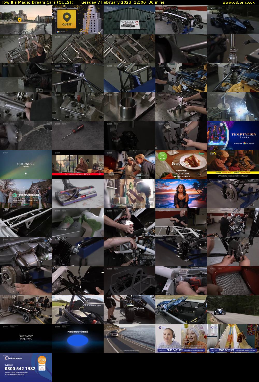 How It's Made: Dream Cars (QUEST) Tuesday 7 February 2023 12:00 - 12:30