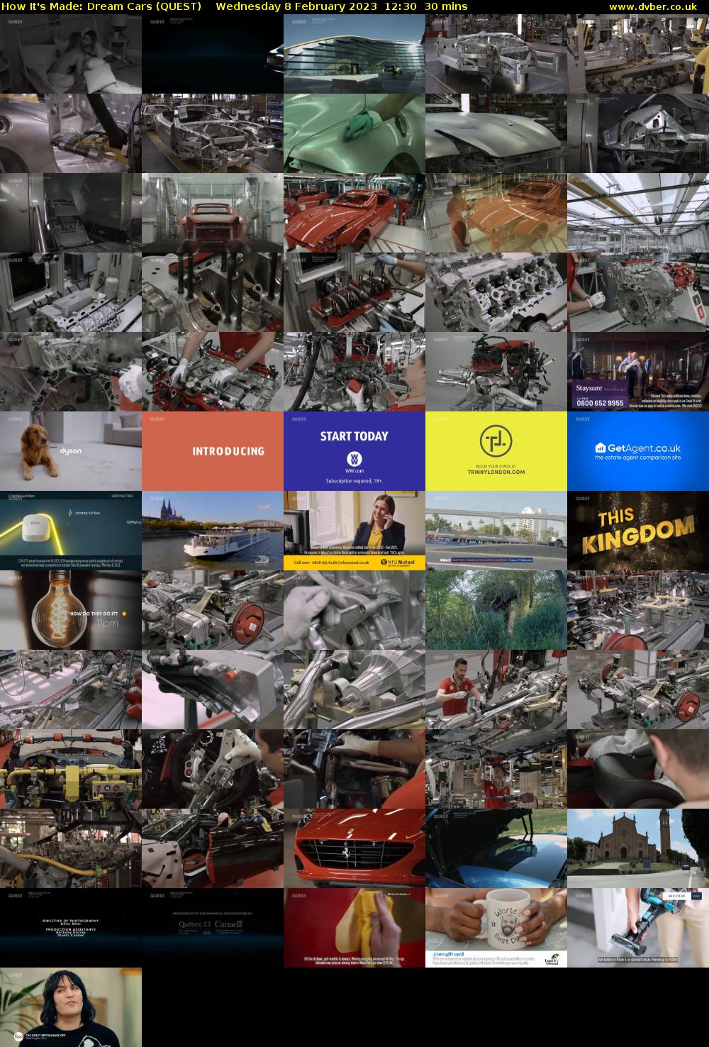 How It's Made: Dream Cars (QUEST) Wednesday 8 February 2023 12:30 - 13:00