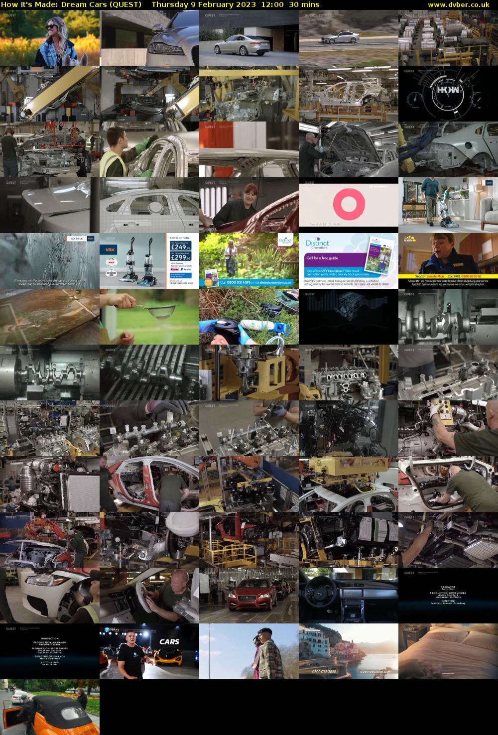 How It's Made: Dream Cars (QUEST) Thursday 9 February 2023 12:00 - 12:30