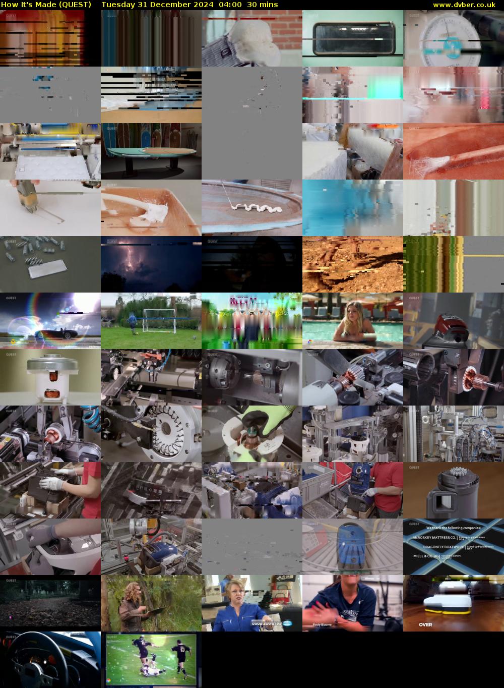 How It's Made (QUEST) Tuesday 31 December 2024 04:00 - 04:30