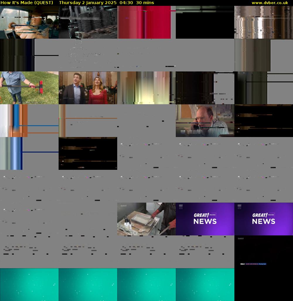 How It's Made (QUEST) Thursday 2 January 2025 04:30 - 05:00