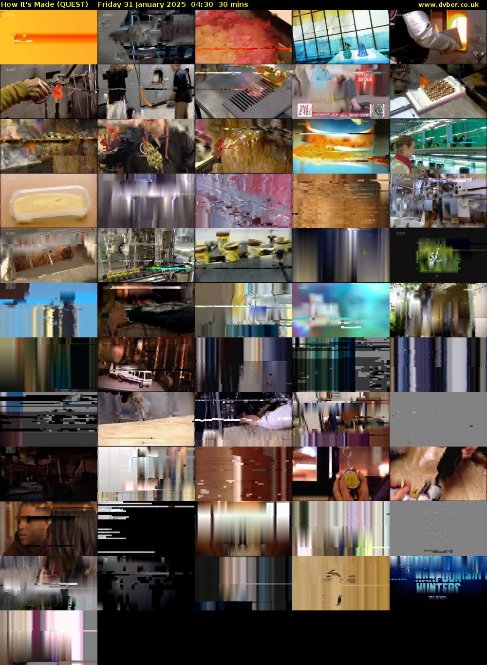 How It's Made (QUEST) Friday 31 January 2025 04:30 - 05:00