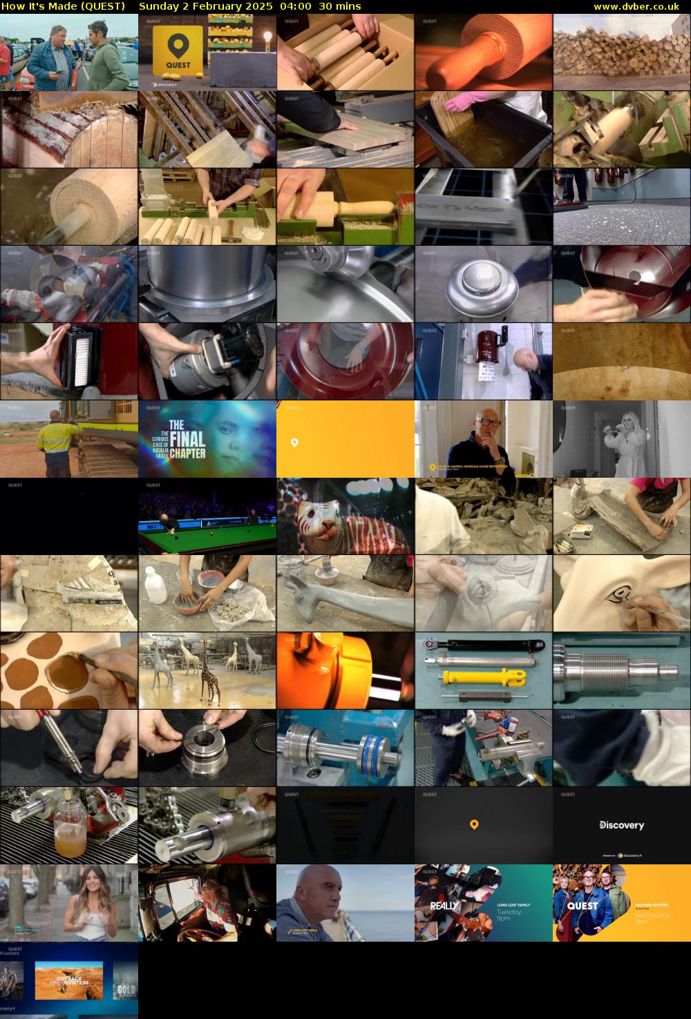 How It's Made (QUEST) Sunday 2 February 2025 04:00 - 04:30